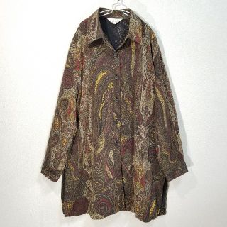 コムデギャルソン(COMME des GARCONS)のvintage 総柄 ポリシャツ ロング丈 ペイズリー(シャツ)