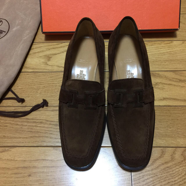 Hermes - 【新品 値下げ】HERMES エルメス スエード ローファー