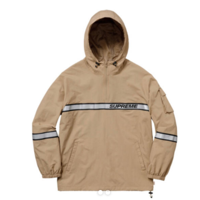 メンズ希少S Supreme Reflective taping pullover