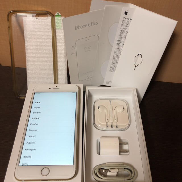 希少！！
 【美品】iPhone6 iPhone plus tbg.qa 64GB iPhone6 ゴールド スマートフォン/携帯電話