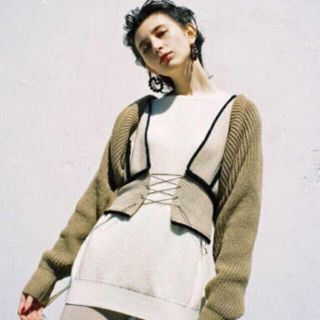 ビューティアンドユースユナイテッドアローズ(BEAUTY&YOUTH UNITED ARROWS)のtan トリミングキャミ ベージュ(ベスト/ジレ)