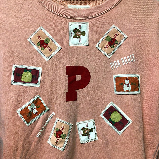 PINK HOUSE - ピンクハウス○ワッペンたくさんトレーナー○の PINK HOUSE - ピンクハウス○ワッペンたくさんトレーナー○の