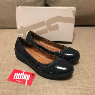 フィットフロップ(fitflop)のFitflop f-pop loaferネイビーUK6(ローファー/革靴)