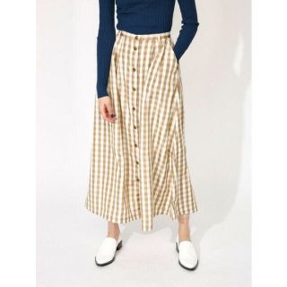 マウジー(moussy)のmoussy ギンガムチェックスカート(ロングスカート)