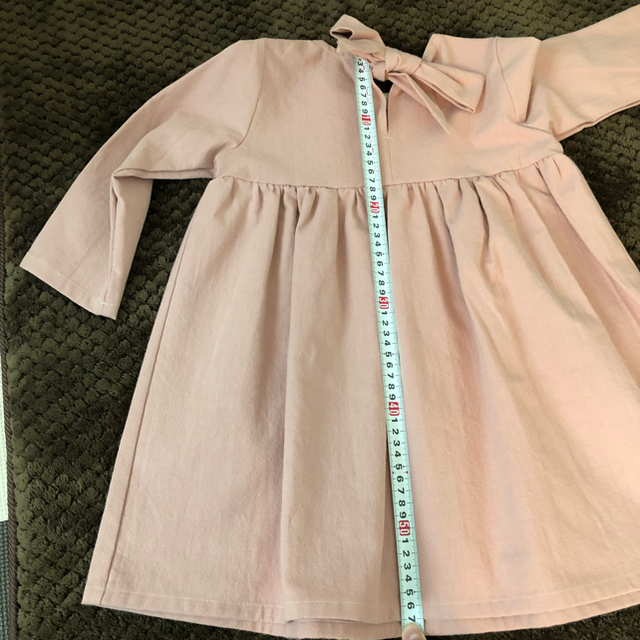 バックリボンワンピース 110サイズ 未使用品 キッズ/ベビー/マタニティのキッズ服女の子用(90cm~)(ワンピース)の商品写真