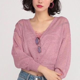 ◇デニーローズ◇淡いピンク!微ラメ混ニットジャージのクラス感ロング