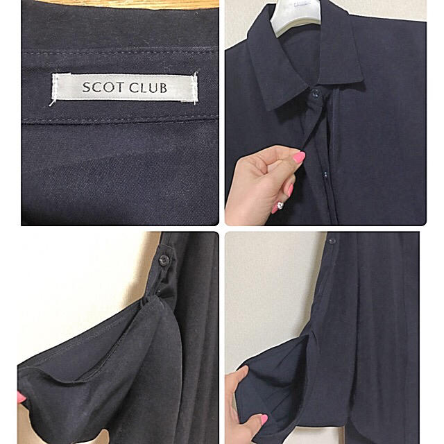 SCOT CLUB(スコットクラブ)の美品 SCOT CLUB ドルマンスリーブ ロングシャツ レディースのトップス(シャツ/ブラウス(長袖/七分))の商品写真