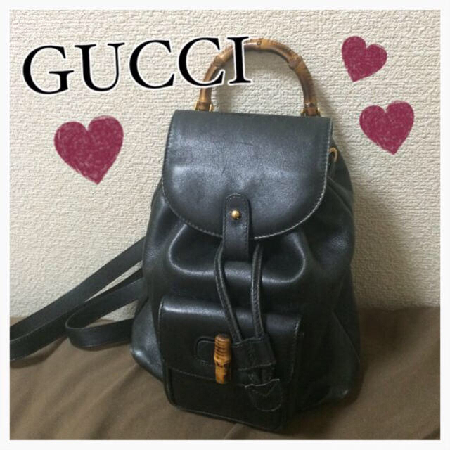 Gucci(グッチ)のGUCCI☆黒リュック レディースのバッグ(リュック/バックパック)の商品写真