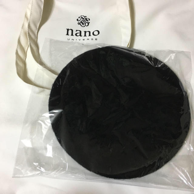 nano・universe(ナノユニバース)のナノユニバース ベレー帽 ブラック レディースの帽子(ハンチング/ベレー帽)の商品写真