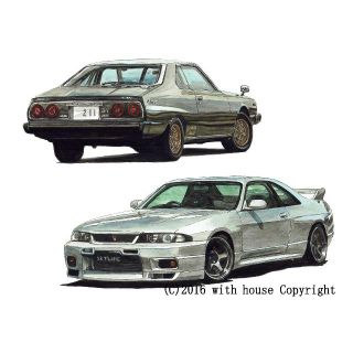 NC-267 GT-R R33/ジャパン限定版画 直筆サイン額装 作家 平右ヱ門 ...