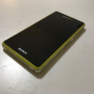 エクスペリア(Xperia)のDocomo SONY Xperia Z1 f SO-02F イエロー 中古(スマートフォン本体)