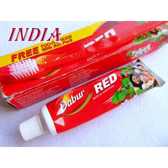【未使用】インド　話題性バツグン！カレー味の歯磨き粉　RED コスメ/美容のオーラルケア(歯磨き粉)の商品写真