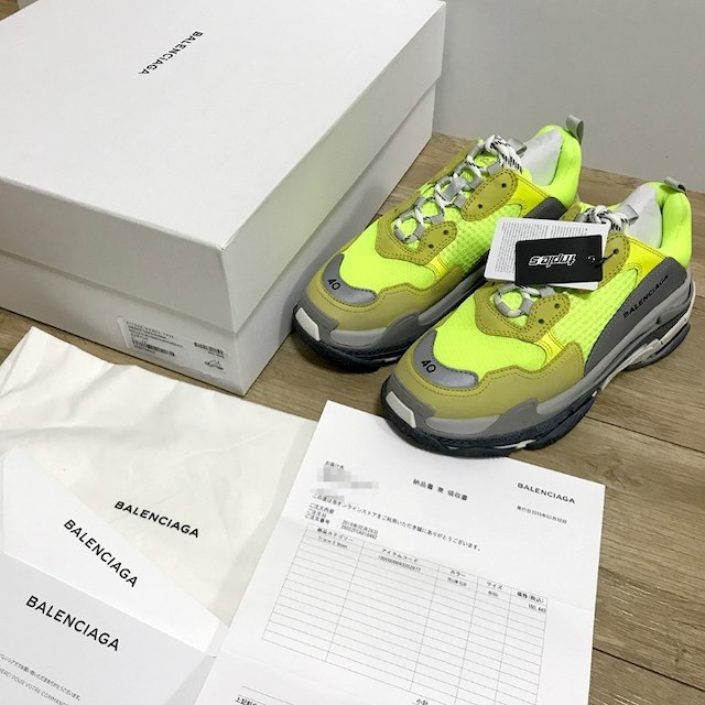 Balenciaga(バレンシアガ)の【確実正規】40 Balenciaga Triple S トリプルS イエロー レディースの靴/シューズ(スニーカー)の商品写真