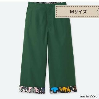 マリメッコ(marimekko)の［4/11まで出品］UNIQLOmarimekkoワイドクロップドパンツ　  M(クロップドパンツ)