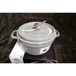 ストウブ(STAUB)の新品　ストウブ 鍋 STAUB ピコ ココット ラウンド 24cm グレー(鍋/フライパン)