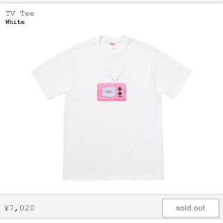 シュプリーム(Supreme)のSupreme テレビTシャツ(白)(Tシャツ/カットソー(半袖/袖なし))