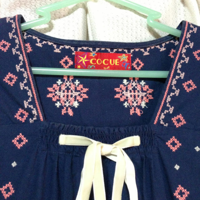 COCUE(コキュ)のCOCUE♡刺繍ワンピース レディースのワンピース(ひざ丈ワンピース)の商品写真