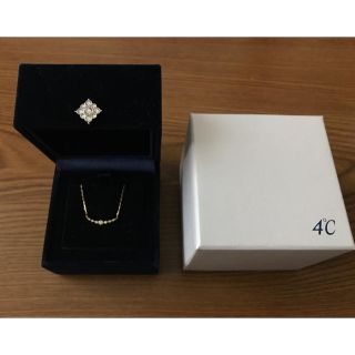 4℃ ダイヤモンド ネックレス K18 ピンクゴールド クリスマス限定ケース