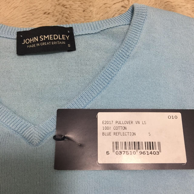 JOHN SMEDLEY(ジョンスメドレー)のbora様専用 ジョンスメドレー  コットンVネックニット S メンズのトップス(ニット/セーター)の商品写真