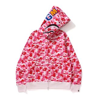 a bathing ape　ピンクカモフルジップパーカー