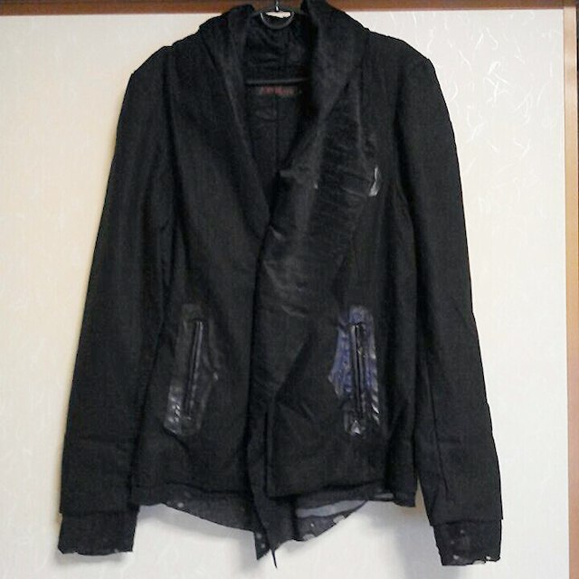 【訳あり】 JURYBLACK 裏生地ダメージテーラードジャケット 新品初期ジュリーブラック テーラードジャケット