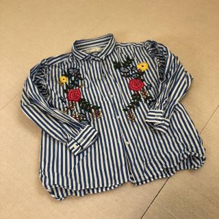 ザラキッズ(ZARA KIDS)のザラキッズ☆ストライプシャツ☆美品(Tシャツ/カットソー)