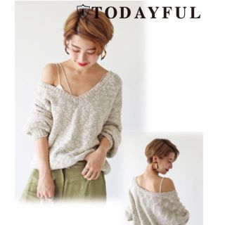 トゥデイフル(TODAYFUL)の【TODAYFUL】2way Slub Knit(ニット/セーター)