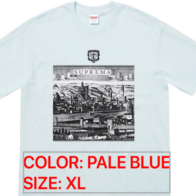 Supreme(シュプリーム)のXL 送料込 Supreme Fiorenza Tee PALE BLUE メンズのトップス(Tシャツ/カットソー(半袖/袖なし))の商品写真