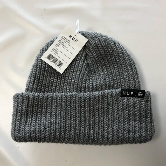 HUF(ハフ)のHUF USUAL BEANIE ハフ ニット帽 グレー スケボー ストリート メンズの帽子(ニット帽/ビーニー)の商品写真