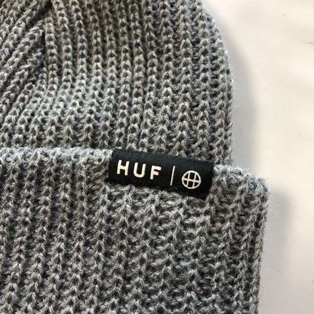 HUF(ハフ)のHUF USUAL BEANIE ハフ ニット帽 グレー スケボー ストリート メンズの帽子(ニット帽/ビーニー)の商品写真