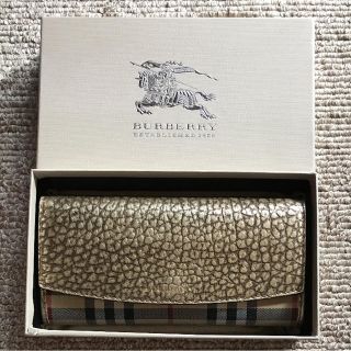 バーバリー(BURBERRY)の【値下げ】☆バーバリー ゴールド 長財布 美品☆(財布)