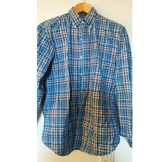ラルフローレン(Ralph Lauren)のラルフローレン160青チェックシャツ(ブラウス)