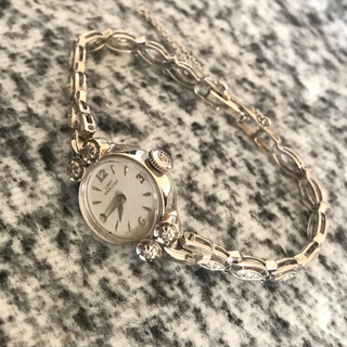 ハミルトン(Hamilton)の(SALE) ハミルトン婦人用時計 14K無垢ケース&ブレス ダイヤ 18個 (腕時計)