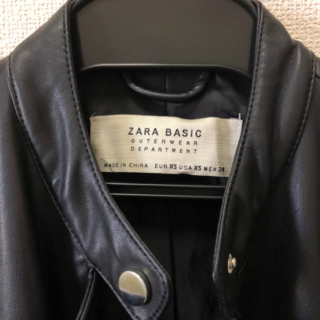 ZARA【本革】リアルレザーライダースジャケット XS