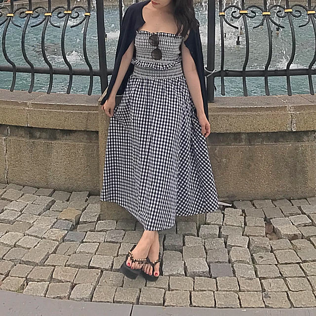 ZARA - zaraギンガムチェックワンピースセットアップの通販 by shop