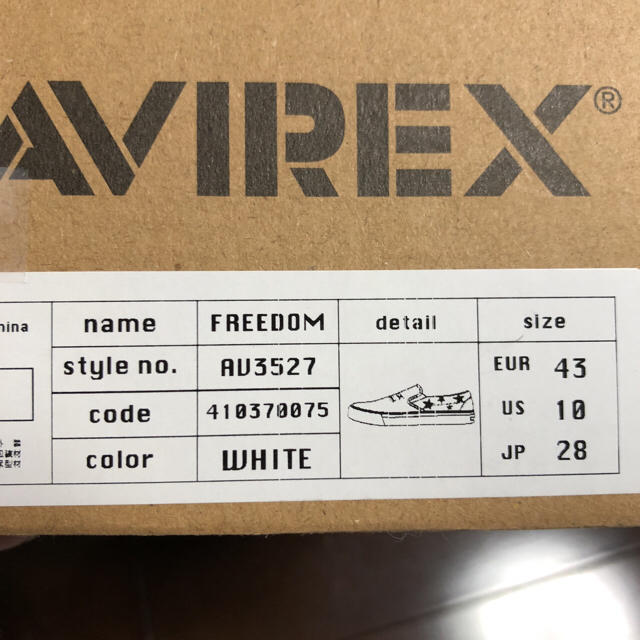 AVIREX(アヴィレックス)のアヴィレックス AVIREX スリッポン 28cm 新品未使用 メンズの靴/シューズ(スリッポン/モカシン)の商品写真