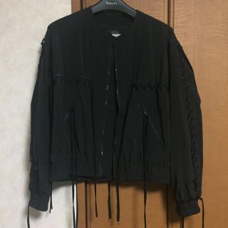 アンユーズド(UNUSED)のunused 2016ss lace up jacket 2 ブラック(ブルゾン)