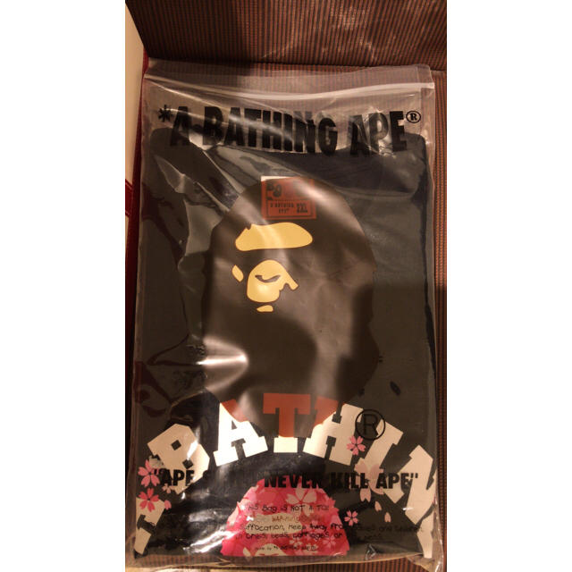 2XL BAPE SAKURA APE COLLEGE TEE 黒