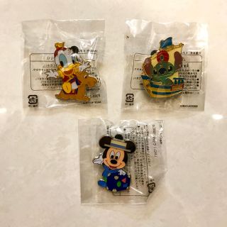 ディズニー(Disney)の【非売品】Disney ピンバッジ 3個セット(バッジ/ピンバッジ)