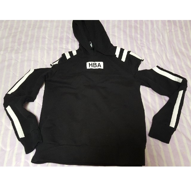 HOOD BY AIR.(フードバイエアー)の【美品】HOOD BY AIR カットアウトパーカー (Black&White) メンズのトップス(パーカー)の商品写真