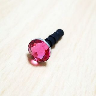 ピンク❤イヤホンジャック☆スマホピアス スマートフォンピアス(ストラップ/イヤホンジャック)