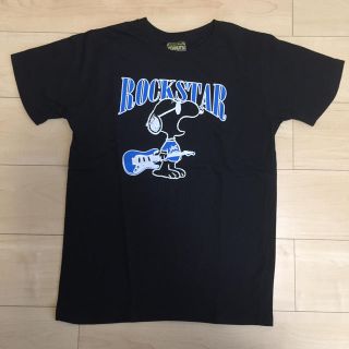 スヌーピー(SNOOPY)のメンズ  スヌーピ 黒ギターT(Tシャツ/カットソー(半袖/袖なし))