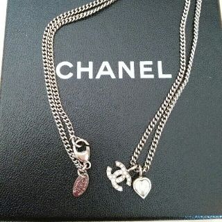 CHANEL - シャネル、ハートネックレスの通販｜ラクマ