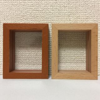 ムジルシリョウヒン(MUJI (無印良品))の【値下げ】無印良品ブナ材 フォトフレーム★廃番品★65×50mm / 2個セット(フォトフレーム)