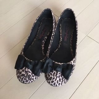 ザラ(ZARA)のZARA☆レオパード柄リボンパンプス(ハイヒール/パンプス)