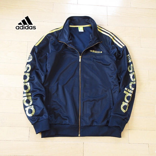 adidas(アディダス)の超美品 Oサイズ アディダス ネオレーベル ジャージ/ジャケット ネイビー メンズのトップス(ジャージ)の商品写真