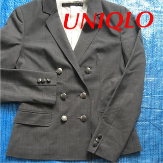ユニクロ(UNIQLO)のUNIQLO ジャケット ウール ブレザー S ダブル(テーラードジャケット)