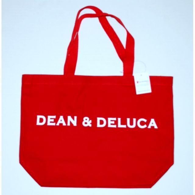 DEAN & DELUCA(ディーンアンドデルーカ)のDEAN & DELUCA トートバッグ　レッド　Ｌサイズ　★新品未使用★ レディースのバッグ(トートバッグ)の商品写真