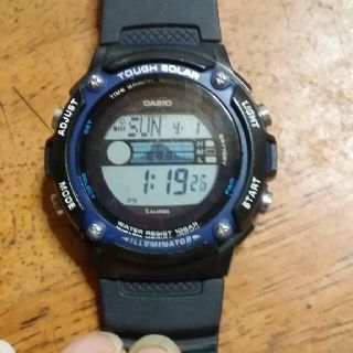 カシオ(CASIO)のCASIOソーラー腕時計　メンズ　稼働品(腕時計(デジタル))