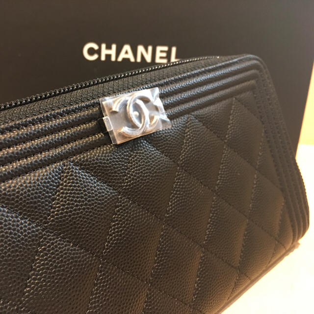 大割引 シャネル - CHANEL CHANEL キャビアスキン ブラック 黒 長財布